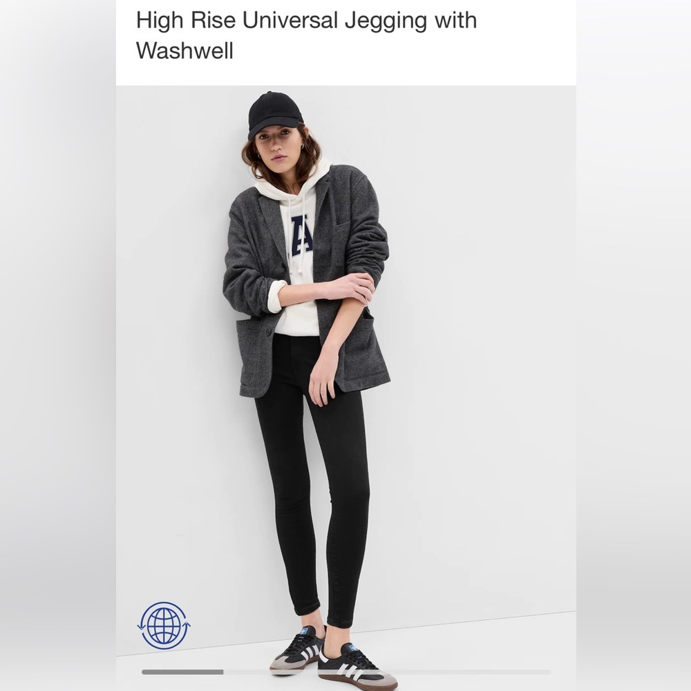 NWT Gap high rise jeggings in black